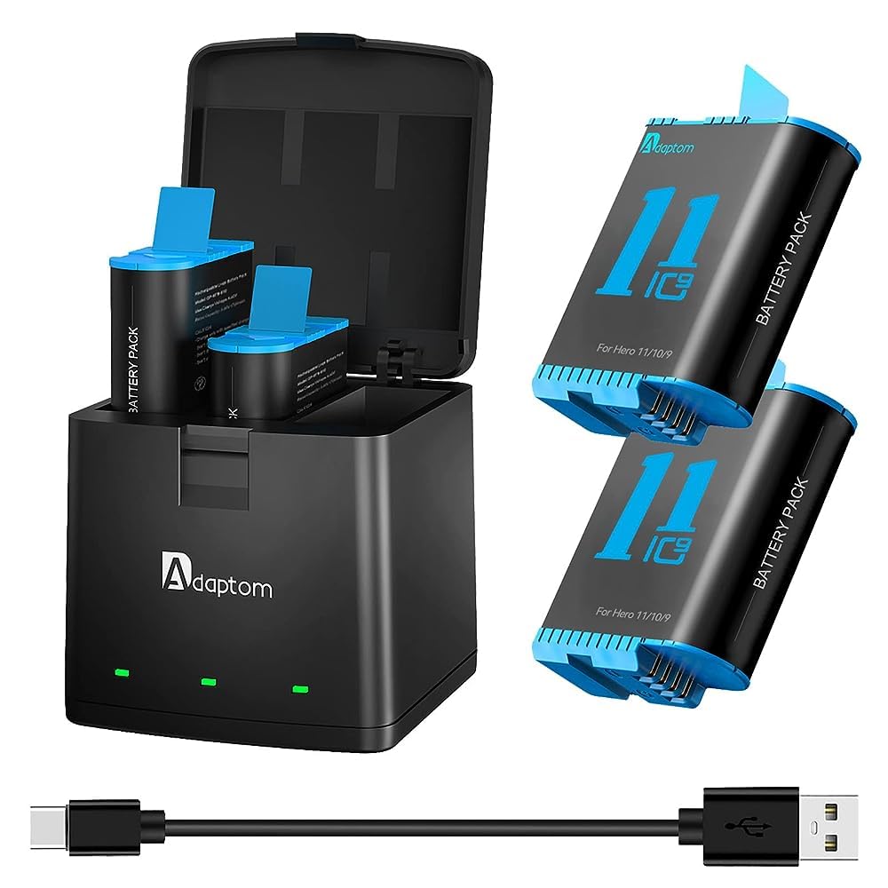 【豪華】GoPro HERO 11 Special Bundle バッテリー2個 Adaptom 2-Pack Battery with Charger for GoPro Hero 12 Hero 11 Hero